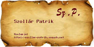 Szollár Patrik névjegykártya